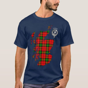 Clan Kerr Tartan Map & Crest T-Shirt