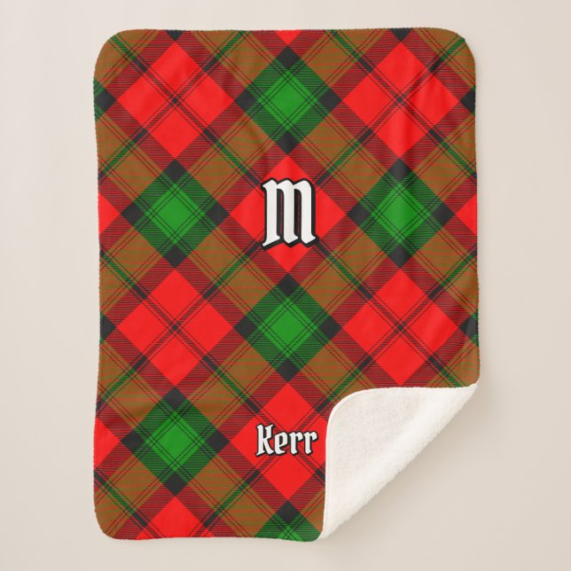 Clan Kerr Tartan Sherpa Blanket (Front)