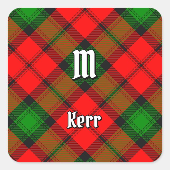 Clan Kerr Tartan Square Sticker (Front)