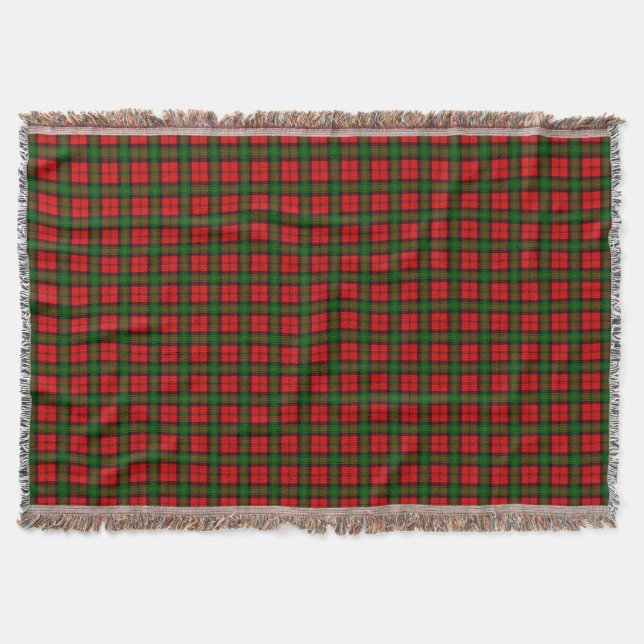 Clan Kerr Tartan Throw Blanket (Front)