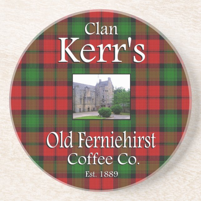 Clan Kerr's Old Ferniehirst Coffee Co. Coaster (Front)