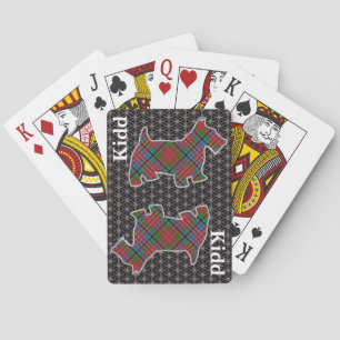 Clan Kidd Tartan Scottish Terrier Edition Playing Cards