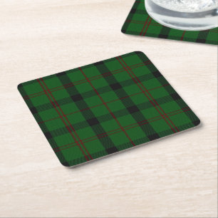 Clan Kincaid Plaid Paper Coasters