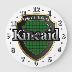 Clan Kincaid Tartan Scottish Dream Clock