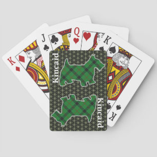 Clan Kincaid Tartan Scottish Terrier Edition Playing Cards