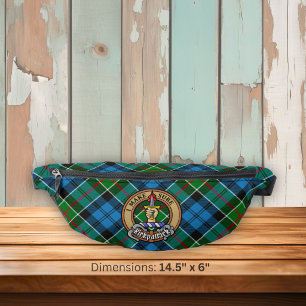 Clan Kirkpatrick Crest over Tartan Bum Bags