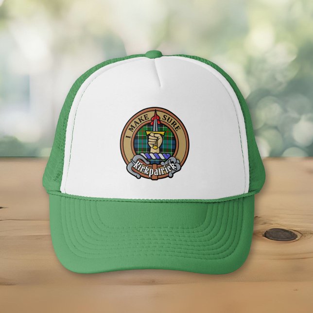 Clan Kirkpatrick Crest over Tartan Trucker Hat (Creator Uploaded)