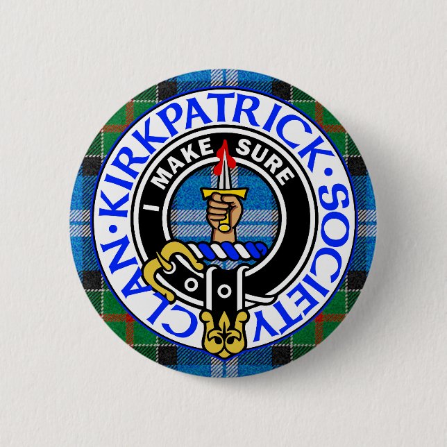Clan Kirkpatrick Society tartan badge  (Front)
