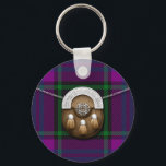 Clan Laird Tartan And Sporran Key Ring<br><div class="desc">Scottish Clan Laird tartan with an image of a Celtic sporran on a chain. If you would like another tartan not shown here, please feel free to message me. Please provide the STA Reference number for the tartan pattern you would like if possible.</div>