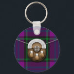 Clan Laird Tartan And Sporran Key Ring<br><div class="desc">Scottish Clan Laird tartan with an image of a Celtic sporran on a chain. If you would like another tartan not shown here, please feel free to message me. Please provide the STA Reference number for the tartan pattern you would like if possible.</div>
