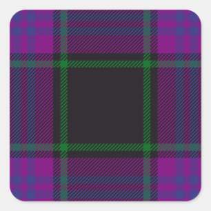 Clan Laird Tartan Square Sticker