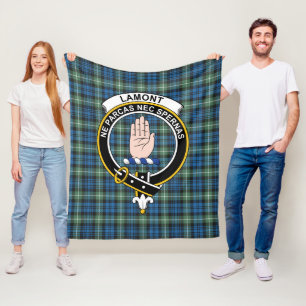 Clan Lamont Ancient Tartan Plaid Fleece Blanket