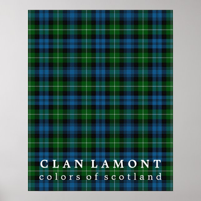 Clan Lamont Colours of Scotland Tartan Poster (Front)