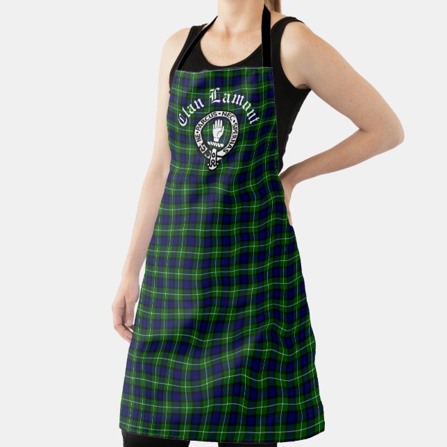 Clan Lamont Crest & Tartan Apron (Insitu)