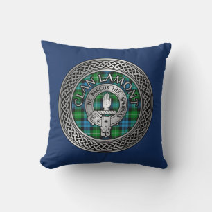 Clan Lamont Crest & Tartan Knot Cushion