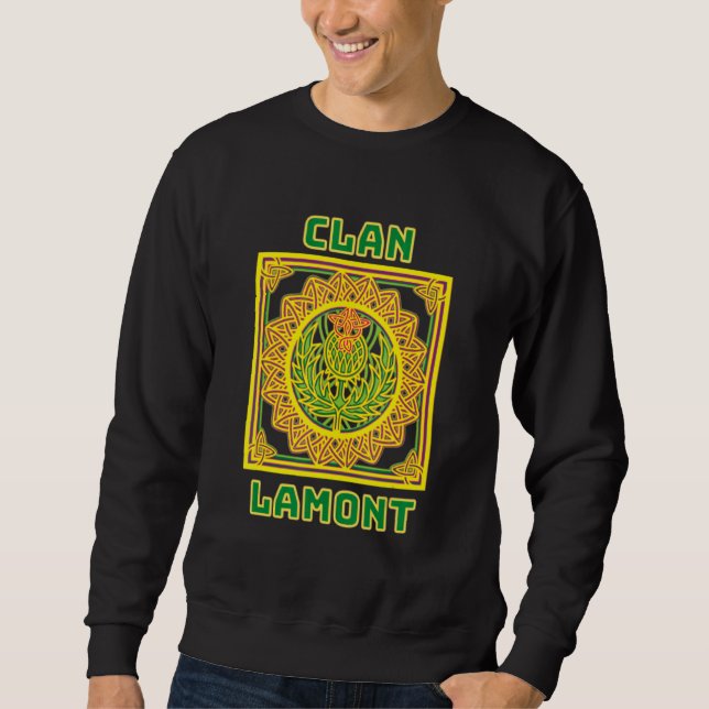 Clan Lamont Scottish Celtic Thistle Sweatshirt (Front)