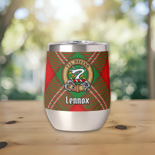 Clan Lennox Crest over Tartan