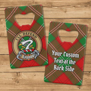 Clan Lennox Crest over Tartan