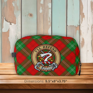 Clan Lennox Crest over Tartan Dopp Kit