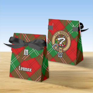 Clan Lennox Crest over Tartan Favour Box