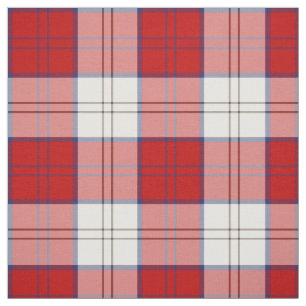 Clan Lennox Dress Tartan Red and White Plaid Fabric
