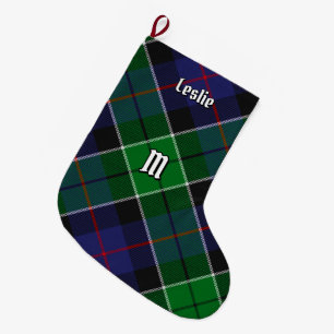 Clan Leslie Hunting Tartan Large Christmas Stocking