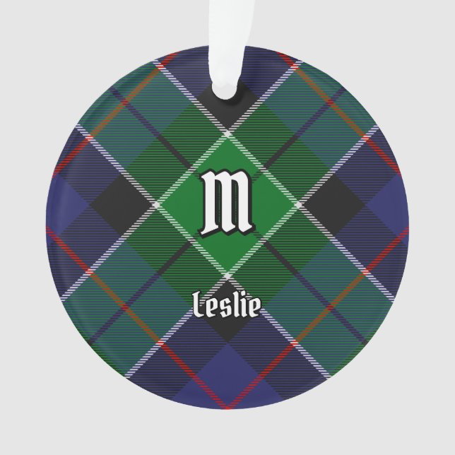 Clan Leslie Hunting Tartan Ornament (Front)