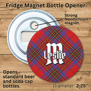 Clan Leslie Red Tartan Bottle Opener