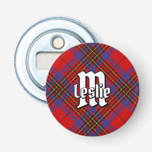Clan Leslie Red Tartan Bottle Opener