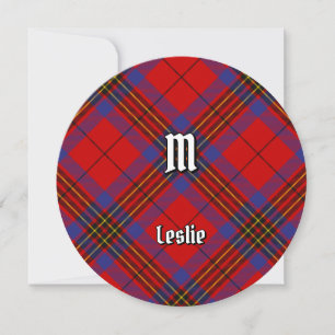 Clan Leslie Red Tartan Invitation