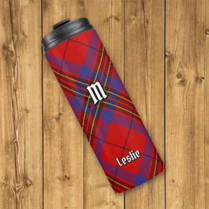 Clan Leslie Red Tartan Thermal Tumbler
