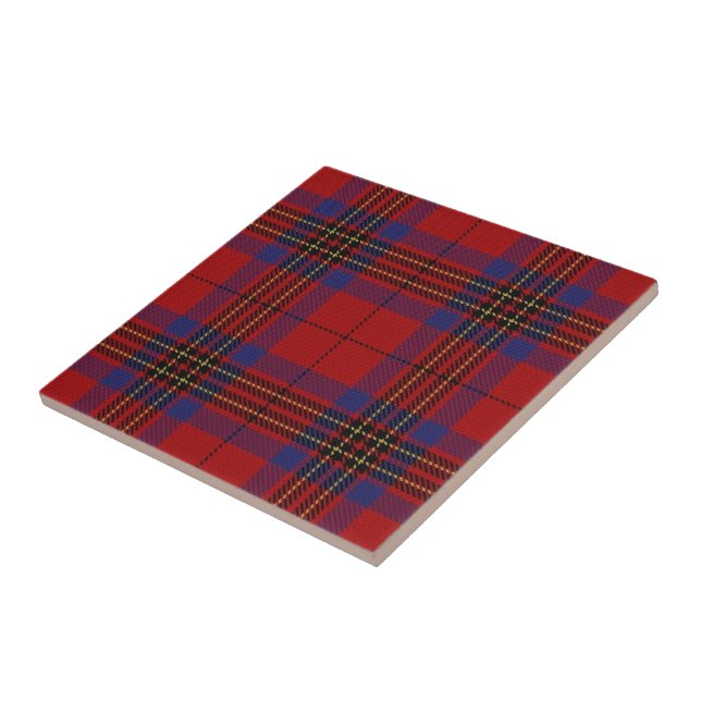 Clan Leslie Scottish Expressions Red Tartan Tile (Side)
