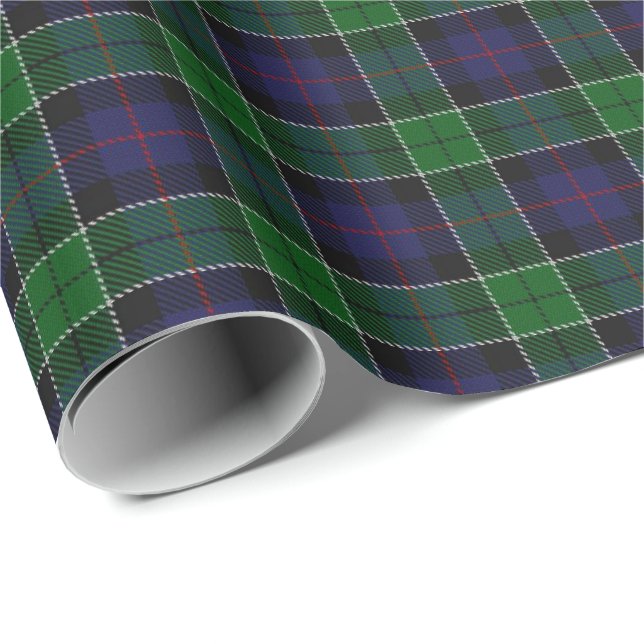 Clan Leslie Scottish Hunting Tartan Wrapping Paper (Roll Corner)