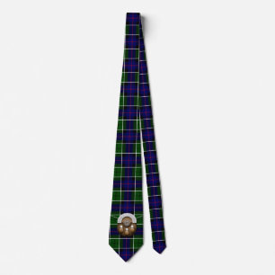 Clan Leslie Tartan And Sporran Tie
