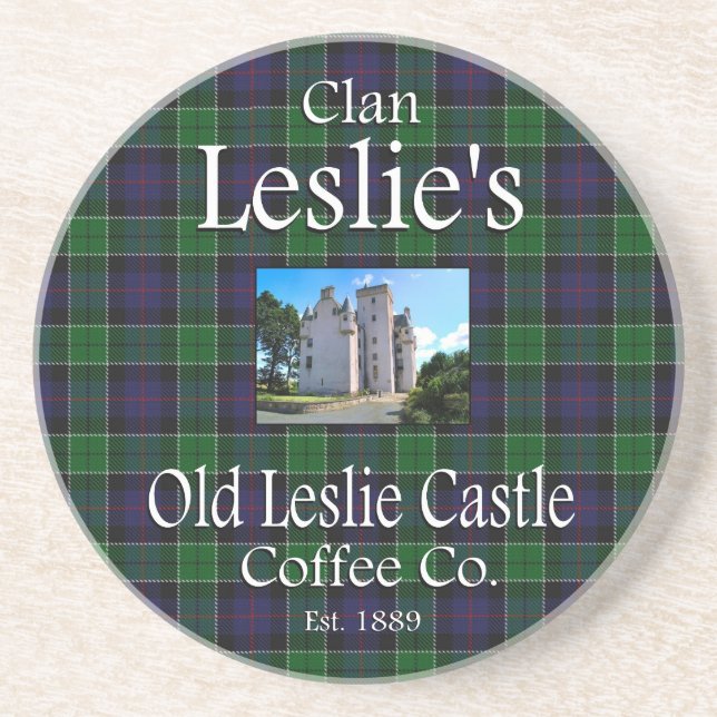 Clan Leslie's Old Leslie Castle Coffee Co. Coaster (Front)
