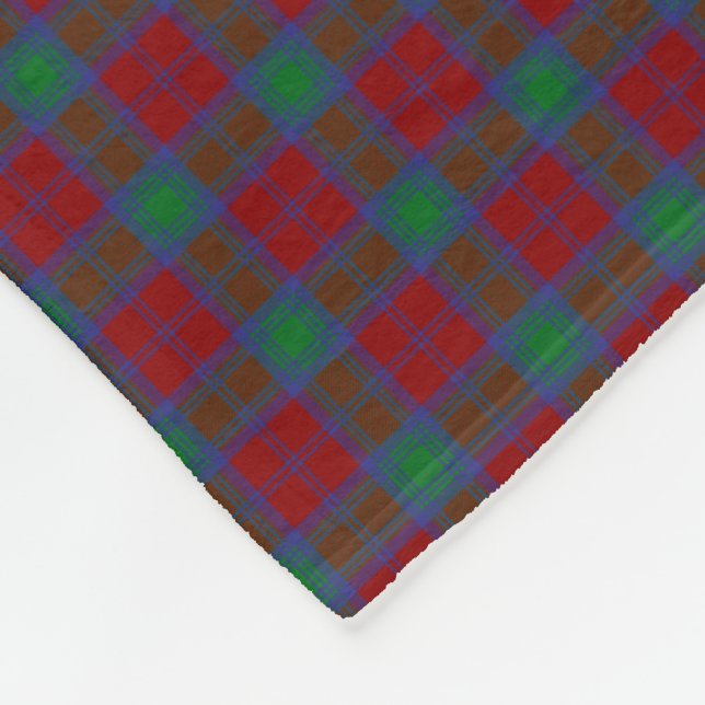 Clan Lindsay Tartan Fleece Blanket (Corner)