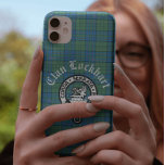 Clan Lockhart Crest Badge & Tartan iPhone 11 Case<br><div class="desc">Show your clan pride with this Scottish Clan Lockhart design featuring clan crest badge and tartan with customisable text</div>