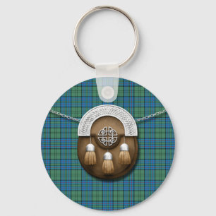 Clan Lockhart Tartan And Sporran Key Ring
