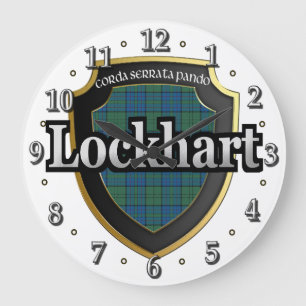 Clan Lockhart Tartan Scottish Dream Clock