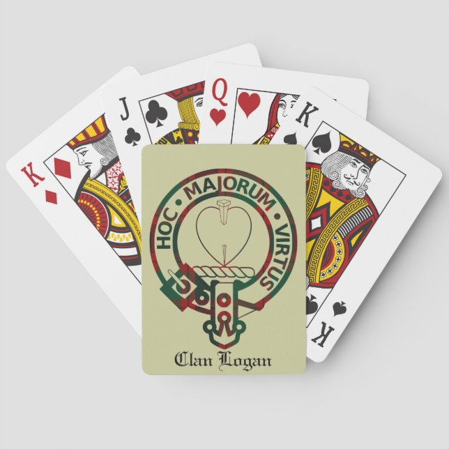 Clan Logan Crest Badge Playing Cards (Back)