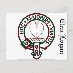 Clan Logan Crest Badge Postcard