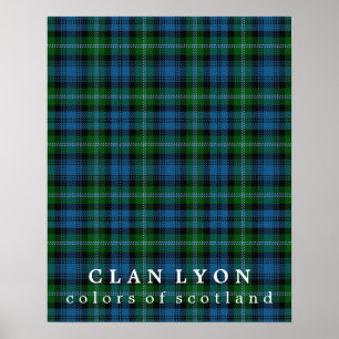 Clan Lyon Colours of Scotland Tartan Poster