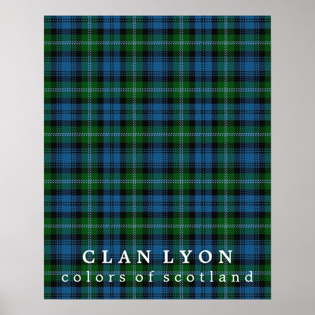 Clan Lyon Colours of Scotland Tartan Poster (Front)