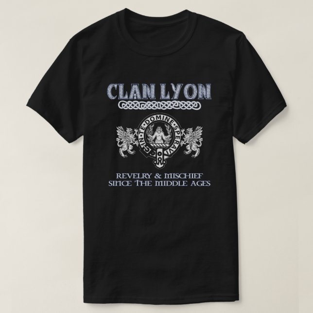 Clan Lyon crest Scottish clans Scottish surname T-Shirt (Design Front)