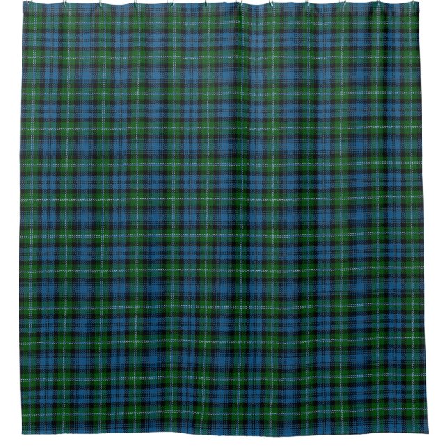 Clan Lyon Scottish Heritage Tartan Shower Curtain (Front)