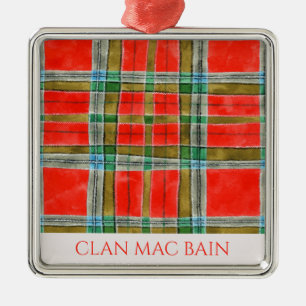 CLAN MAC BAIN Premium Square Ornament