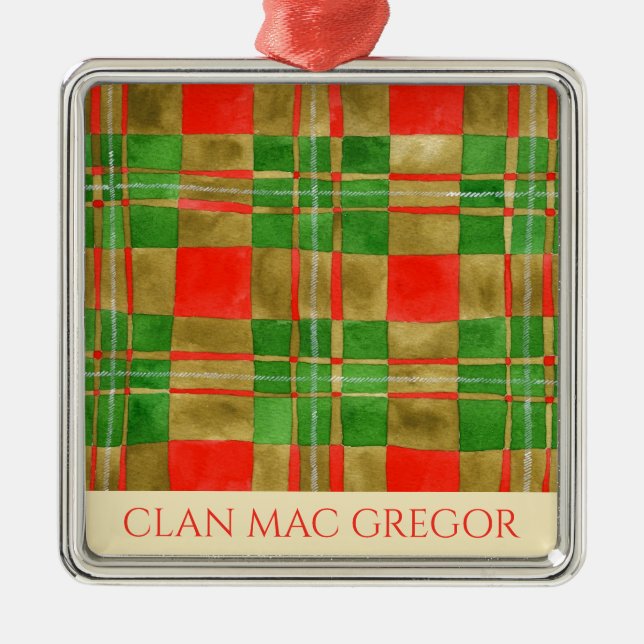 CLAN MAC GREGOR Premium Square Ornament  (Front)