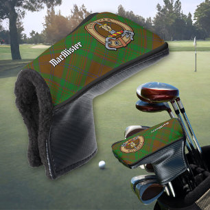 Clan MacAlister Crest over Hunting Glenbarr Tartan Golf Head Cover