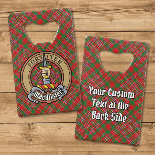 Clan MacAlister Crest over Tartan