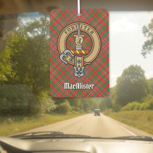 Clan MacAlister Crest over Tartan Air Freshener